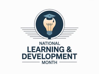 National learning and development month logo isolated on white background