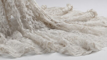 Obraz premium Closeup Of Beaded Wedding Dress Fabric