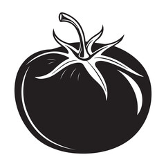 Minimalist Tomato Silhouette