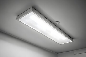 Rectangular ceiling light fixture in modern interior