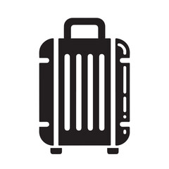 Minimalist Travel Luggage Silhouette Icon