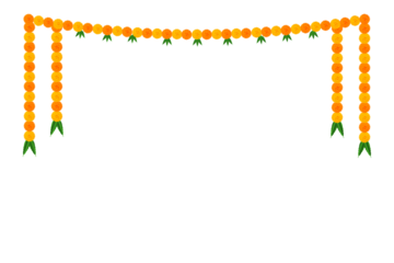 Marigold flower hanging garland: occasion, reception, welcome, marriage, ethnic, invitation, engagement, image, wedding, bride, worship, deepavali, puja, dussehra, diwali, divali, durga, hindu, indian