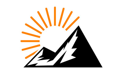 icon mountain vector design logo