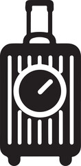 Minimalist Travel Luggage Silhouette Icon
