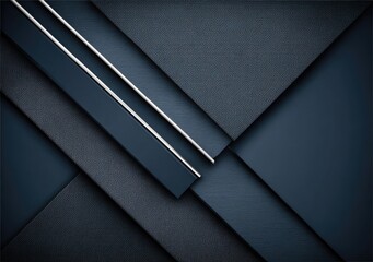 Dark, layered, geometric design with metallic accents