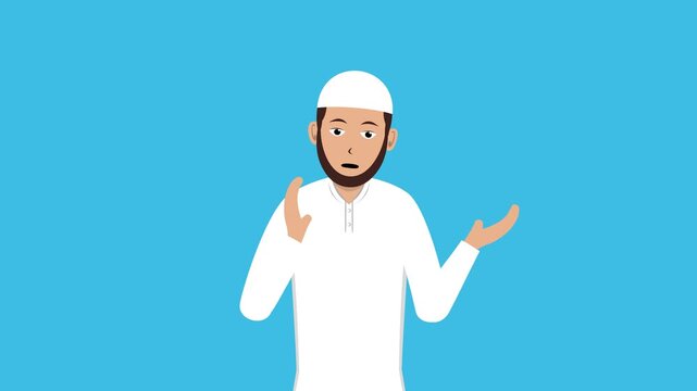 Muslim Teacher Lipsync Presentation Animation Video 4K suitable for your project needs