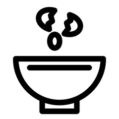 Bakery icons vector in line style.