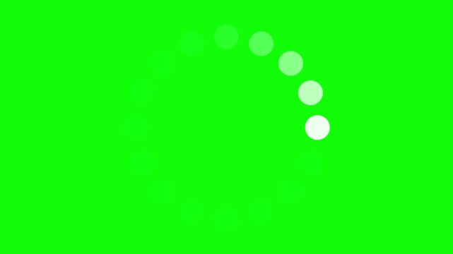 Circle Loading Animation With 4 Dots Moving in Circular Path on Green Screen HD Stock Video