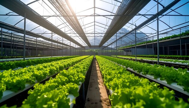 Indoor hydroponic lettuce farm