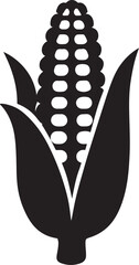 Fresh corn silhouette vector, ideal for vegetable, farm, food, and organic design projects.