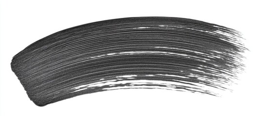 Dark gray mascara stroke on white background