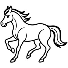 Obraz premium horse silhouette vector
