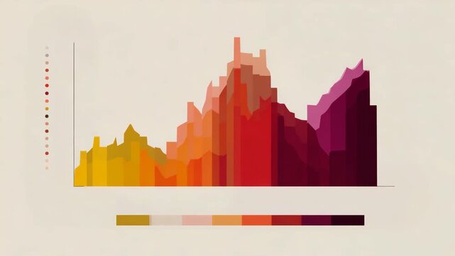 A graph with two lines, one red and one orange. The red line is higher than the orange line. Flat minimal infographic comparing Spain heatwave temperatures to past years, Madrid data point, clean mute
