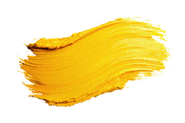 Bold, vibrant yellow paint stroke