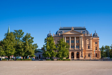 Fototapeta premium The Mecklenburg State Theatre view in Schwerin Town of Germany