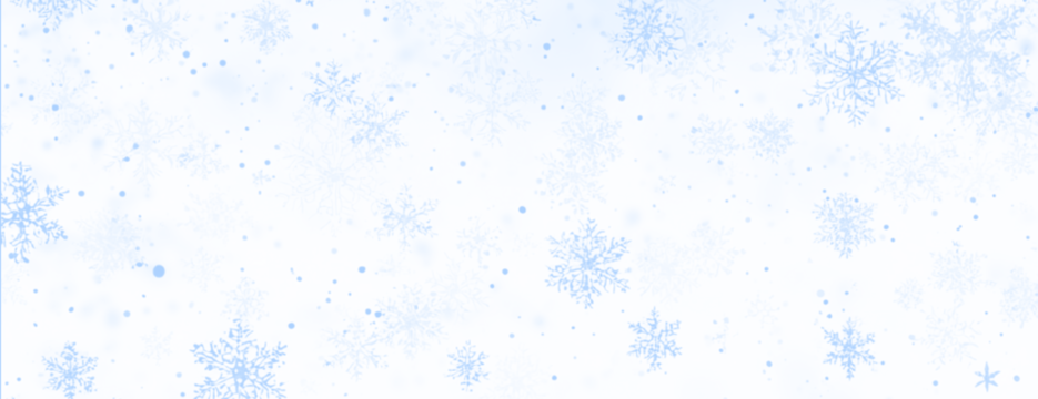 Realistic snowstorm with swirling snowflakes in various shapes, isolated on transparent PNG. Great for winter-themed projects. Dynamic and festive effect. 