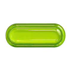 Bright lime-green oval dish, slightly raised edges