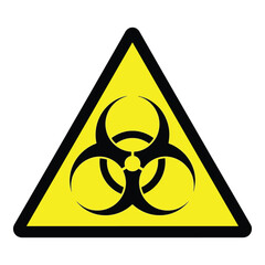 Biohazard symbol warning sign danger hazard biological risk alert safety icon vector
