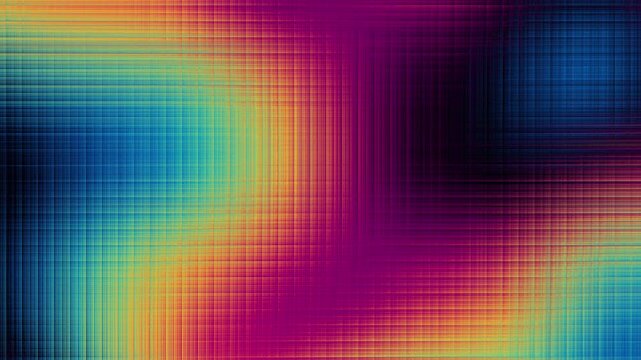 Vibrant VHS style rainbow teal orange psychedelic grainy gradient color flow wave loop background, music cover dance party poster design