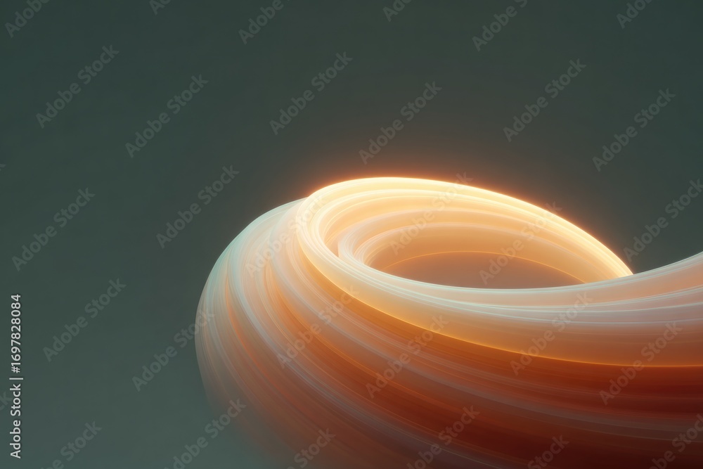Poster swirling light forms an elegant loop, creating mesmerizing visua