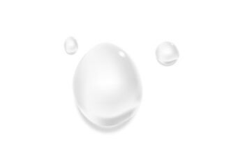 Drops of moisturizing gel or serum on a white background cosmetic product for skin care	