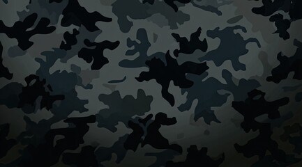 Dark, complex camouflage pattern in shades of gray and black