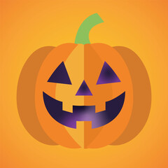 Spooky Halloween Jack o Lantern Pumpkin.