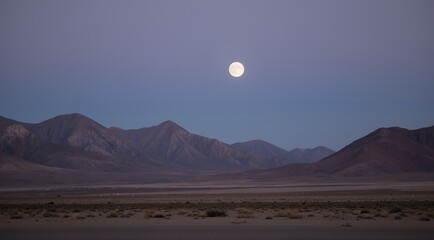 desert landscape with moon