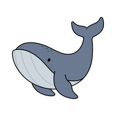 Fototapeta premium Cartoon Whale Vector Illustration