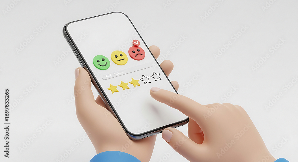 Poster close up of a finger touching a smartphone screen with colorful app icons visible in a modern mobile