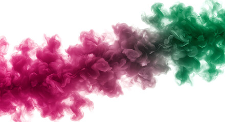 Fototapeta premium Colorful smoke background with red pink and green colors