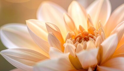 Close-up of Orange Dahlia Flower