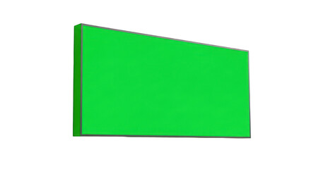 Green Screen Display with Black Background.