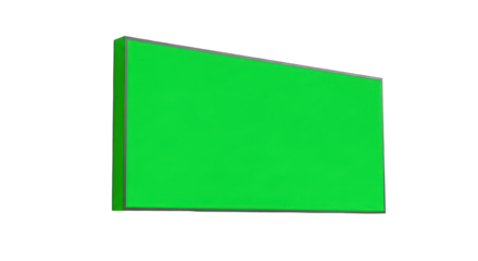 Green Screen Display with Black Background.