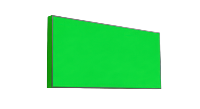 Green Screen Display with Black Background.