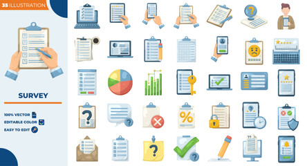 Survey Illustration Set.