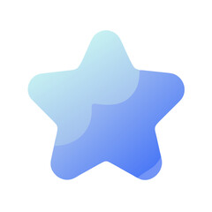 Obraz premium blue star icon on white