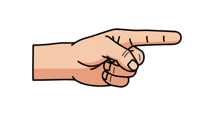 Cartoon Hand Pointing to the Right.