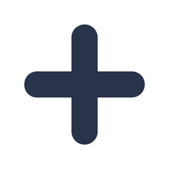 Obraz premium blue cross isolated on white