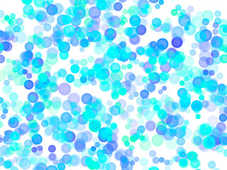 Vibrant blue and turquoise bokeh circles creating a dynamic abstract background for modern design projects