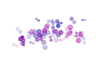 Vibrant bokeh circles in blue and magenta create a dynamic, abstract background for modern design projects