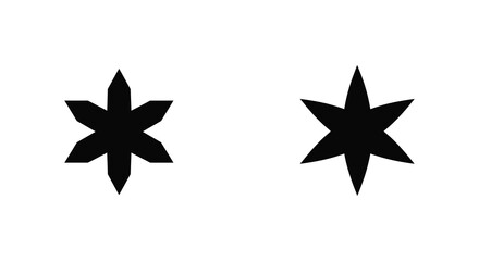 simple black star shapes on white background