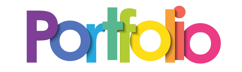 PORTFOLIO colorful vector typography banner