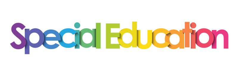 SPECIAL EDUCATION colorful vector typography banner