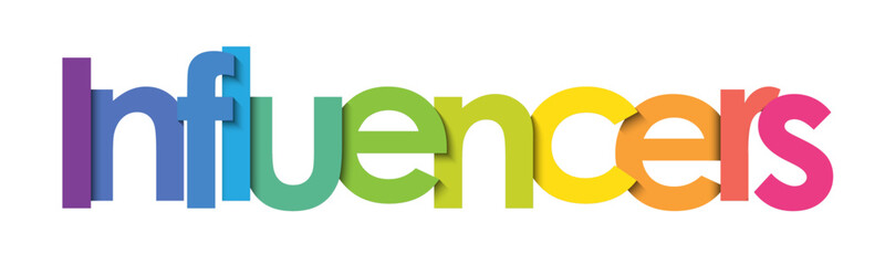 INFLUENCERS colorful vector typography banner