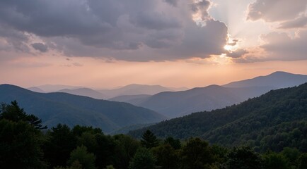 Obraz premium sunrise in the mountains