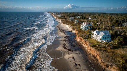 Shoreline retreat modeling predicts coastal erosion and land loss, supporting adaptation planning for communities facing sea-level rise threats.