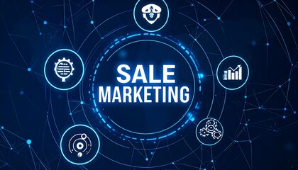 Obraz premium Abstract digital graphic depicting sales marketing concepts