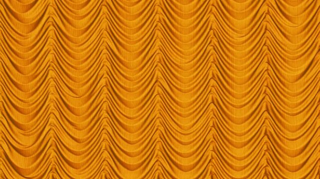 黄色のステージカーテン　トランディション　昇降　アルファチャンネル付き
