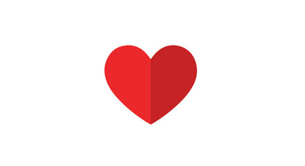 Minimalist Red Heart Icon Symbolizing Love, Affection, and Connection on a Clean Background